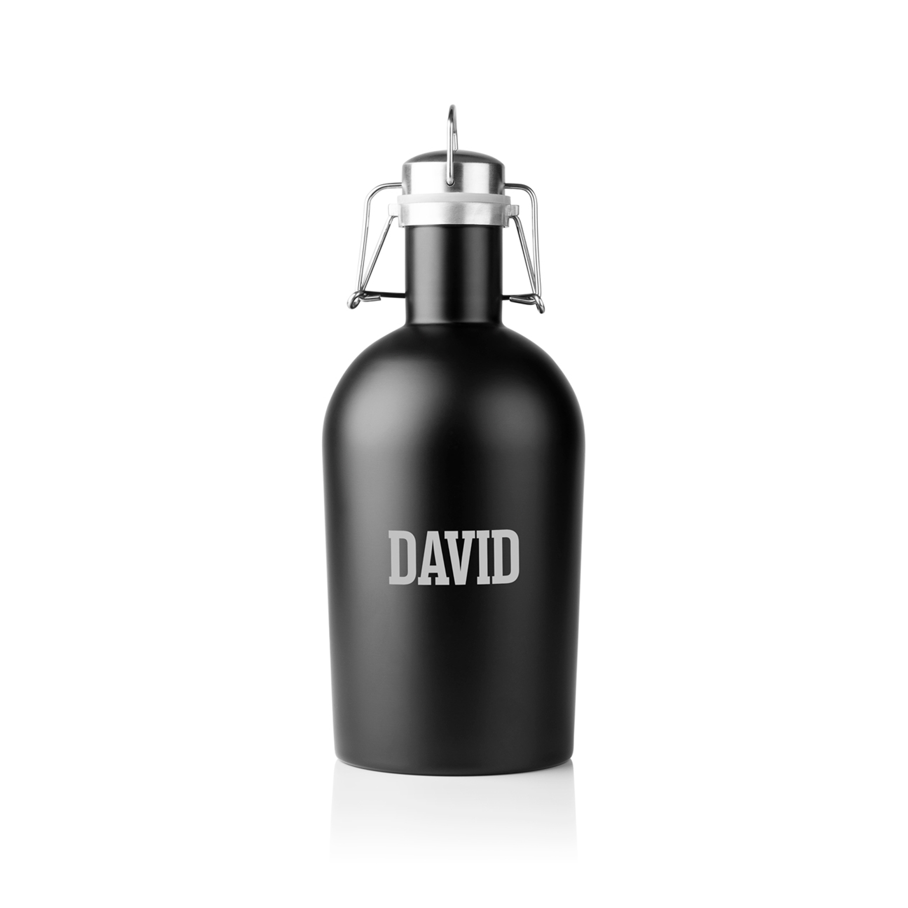 Personalized Black Stainless Steel Growler 4209