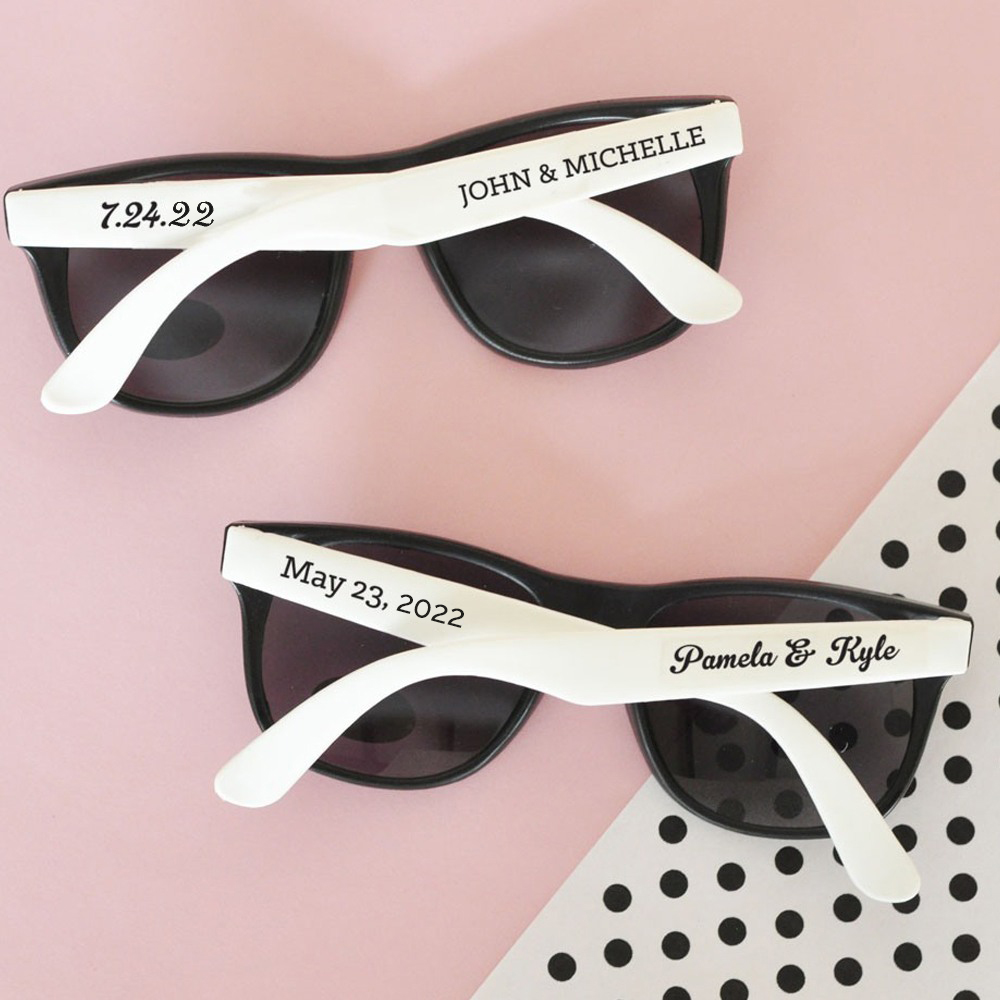 Personalized Two-Tone Wedding Sunglasses 10642