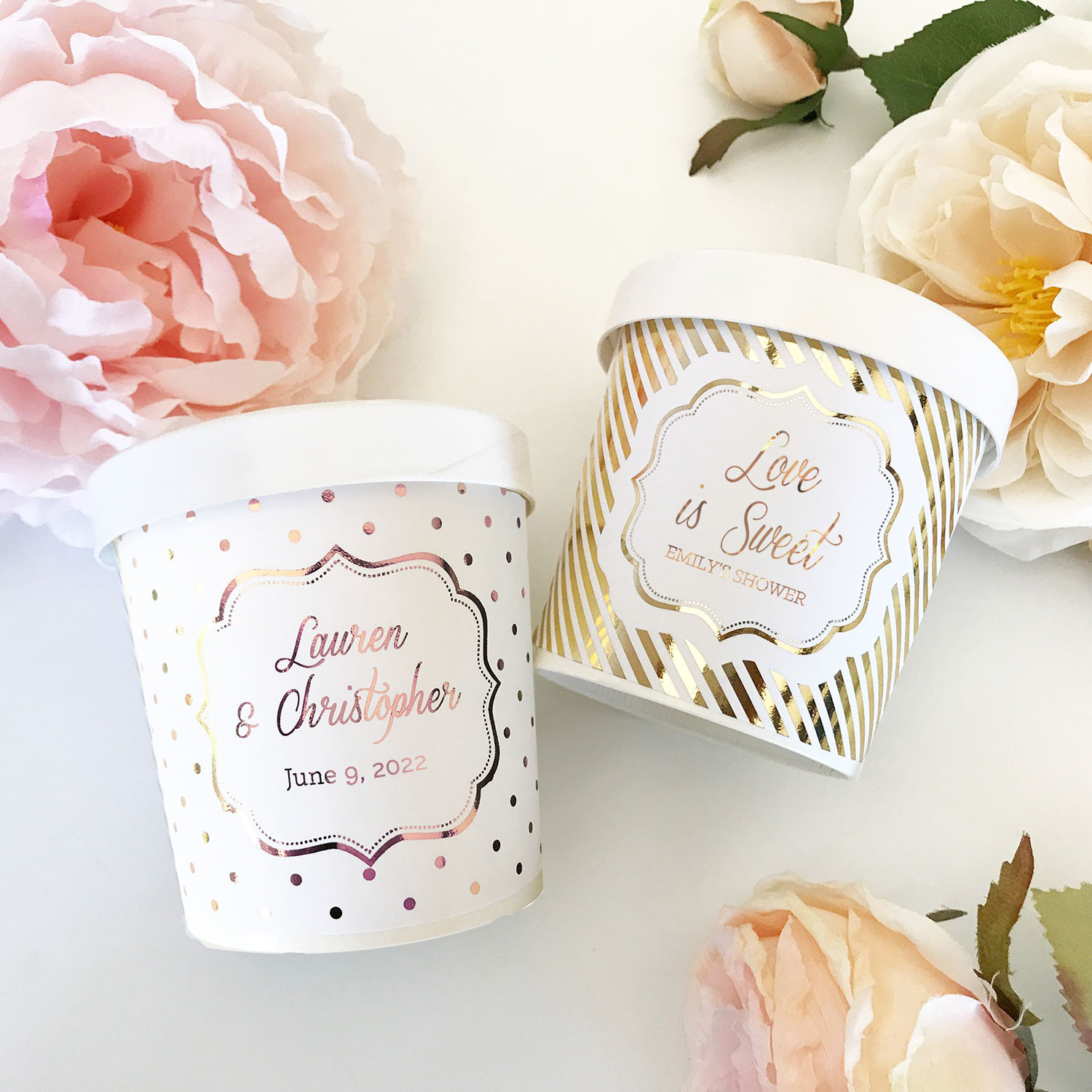 Custom Metallic Foil Ice Cream Containers 10749