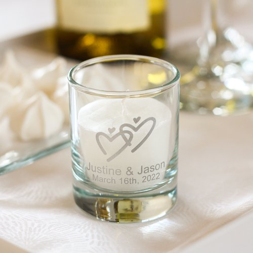 Set of 100 Personalised Vintage Style Tealight Candles Wedding Favours 