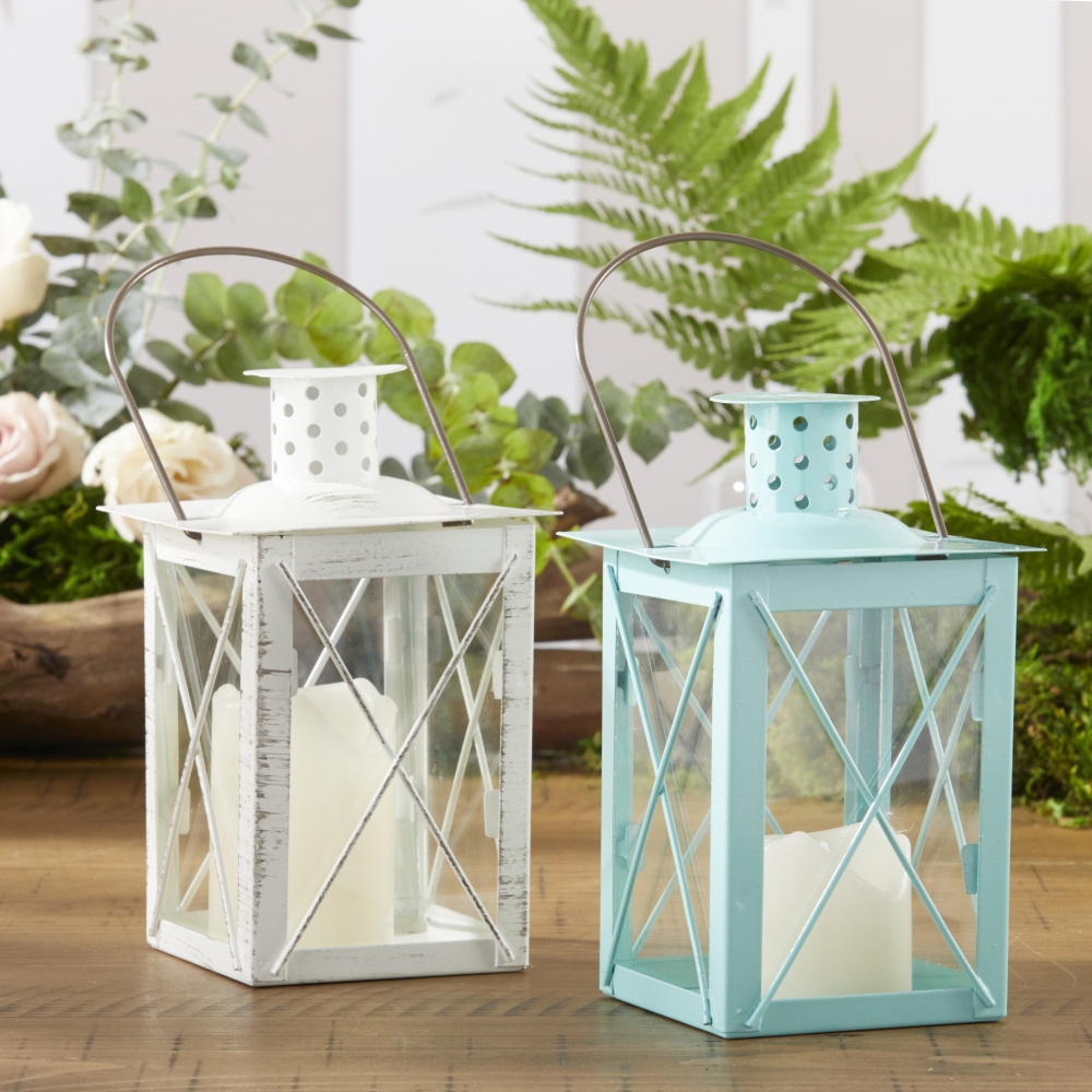 Mini White Rustic Lantern