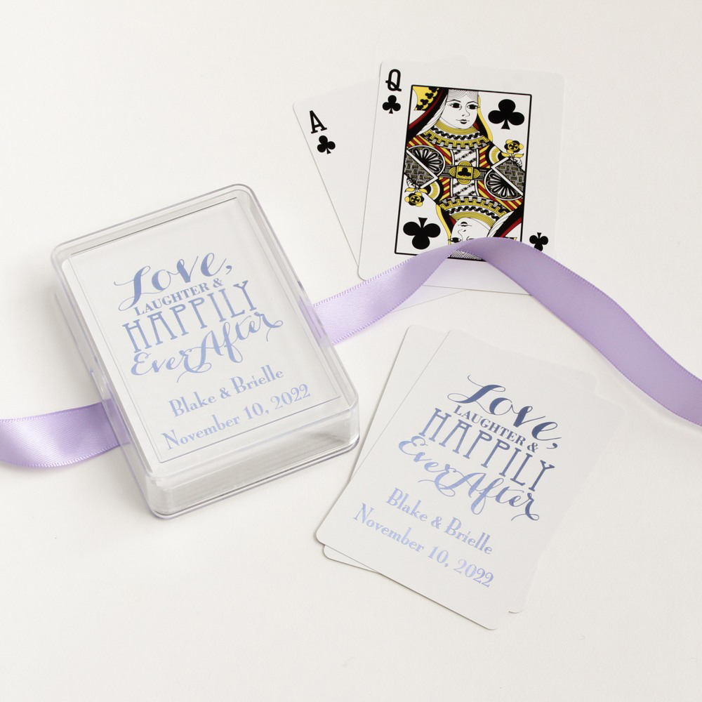 Personalized Country Wedding Favor Playing Cards