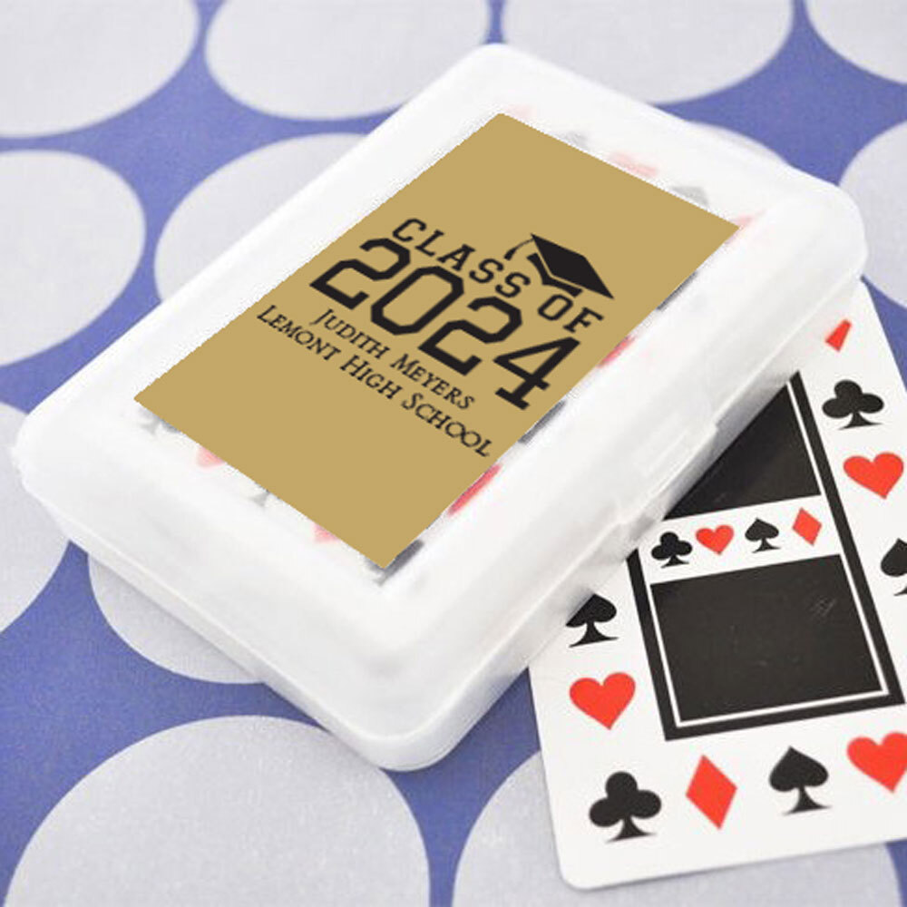 Graduation Playing Cards With  Personalized Labels 2042