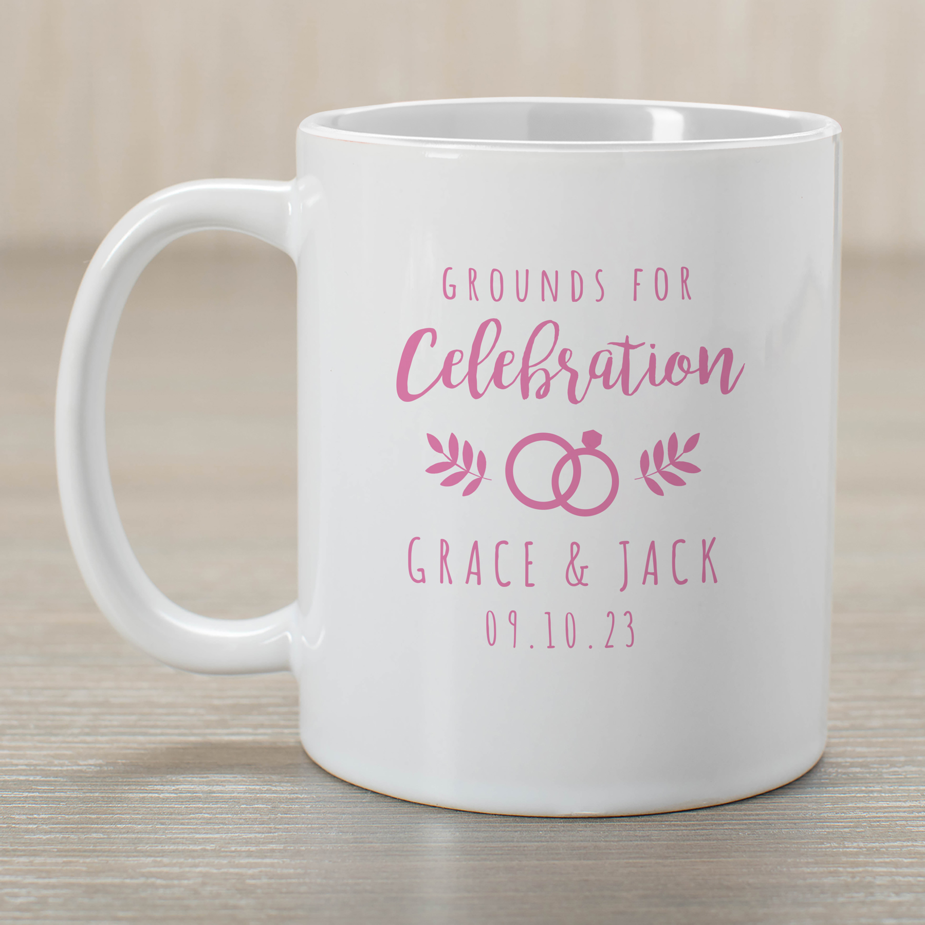 Personalized 12 oz Wedding Mug