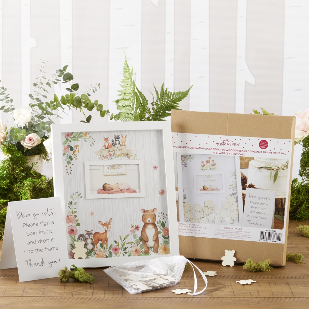 Pink Woodland Baby Guest Book Alternative 12962
