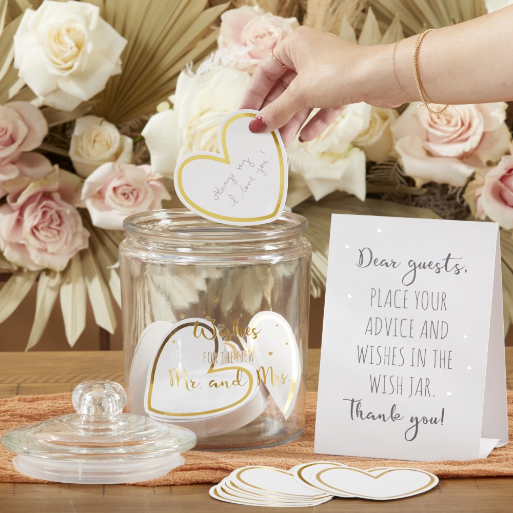 Glass Wedding Wish Jar 11033