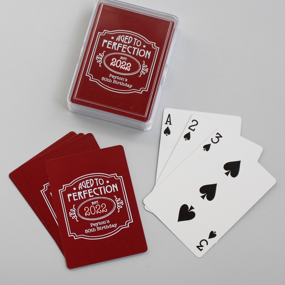 Personalized Country Wedding Favor Playing Cards