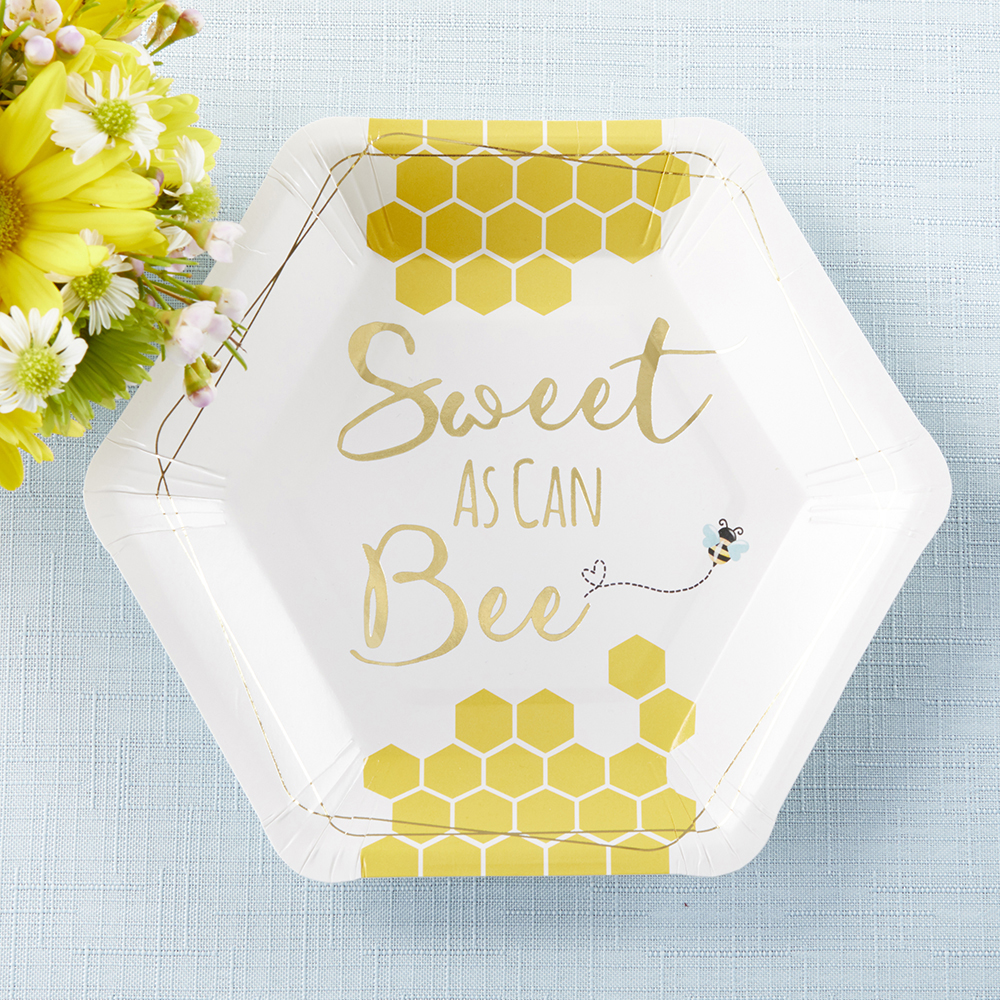 7 in. Sweet as Can Bee Paper Plates 12719