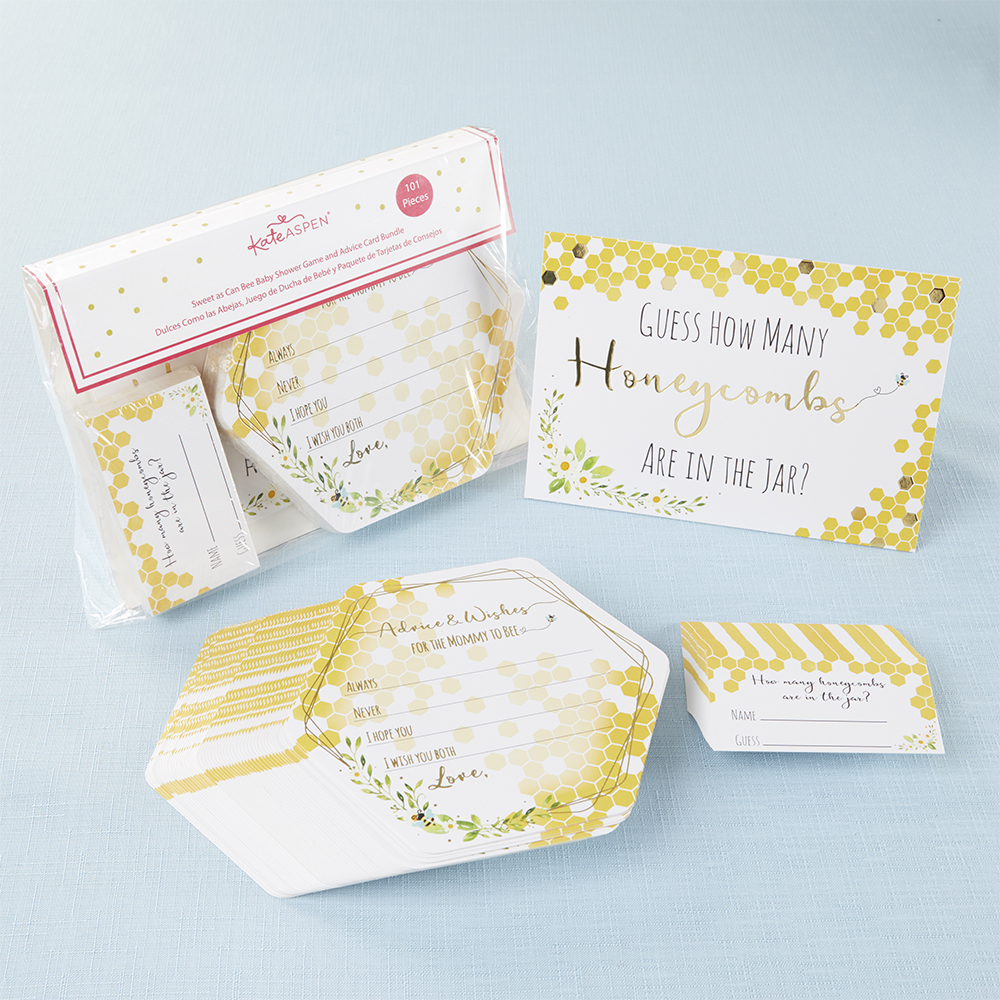 Sweet as Can Bee Baby Shower Advice Cards & Game