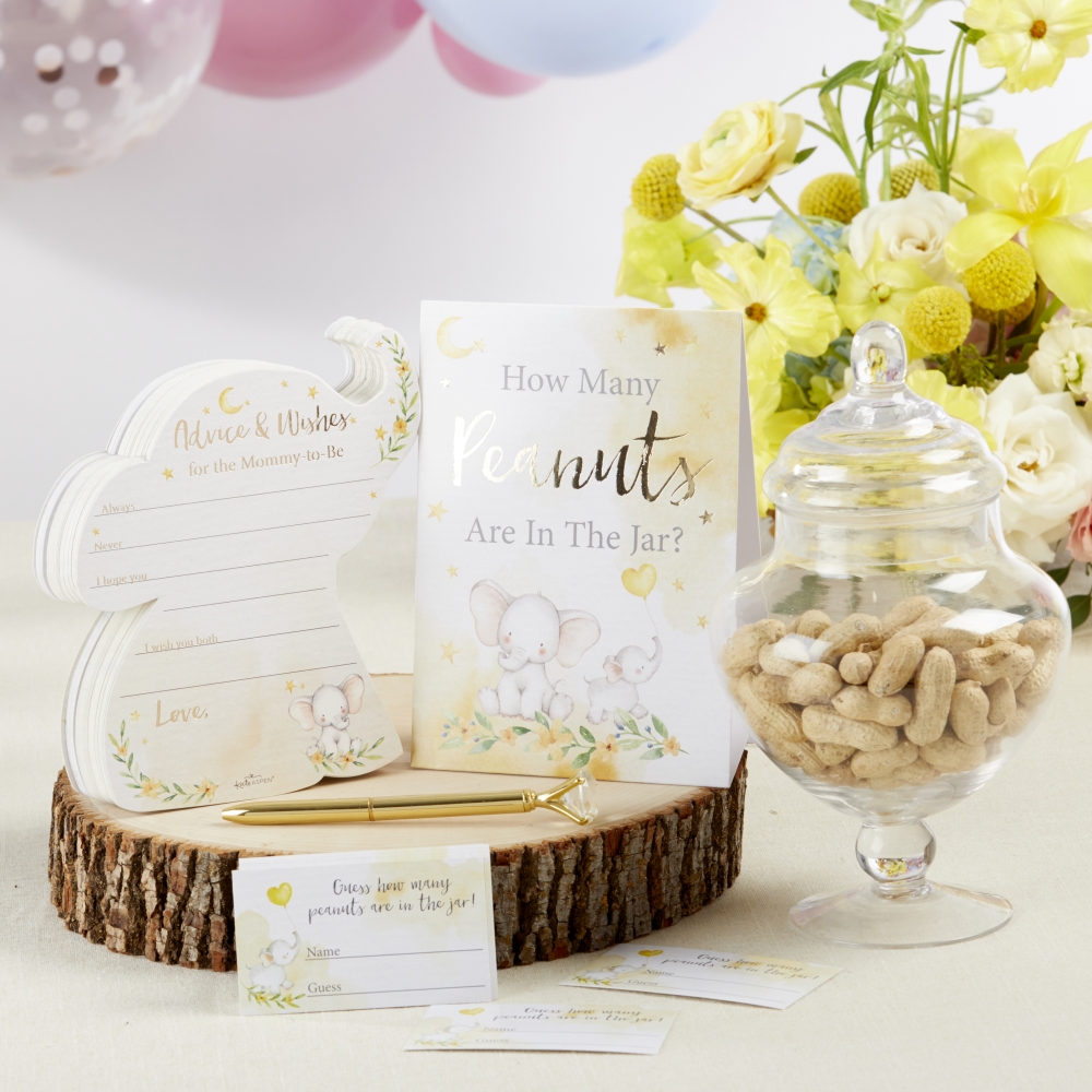 Elephant Baby Shower Advice Card & Baby Shower Game 12948