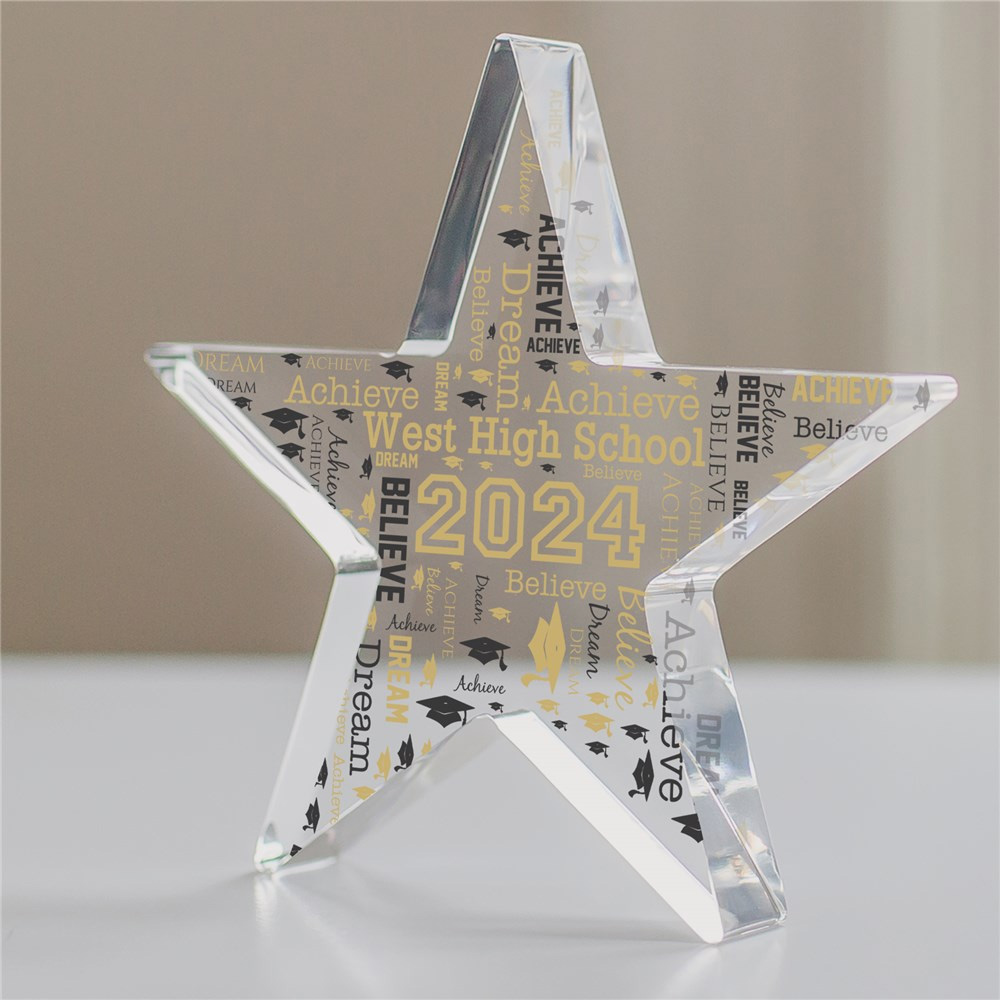 Graduation Word Art Acrylic Star Keepsake 3xxx7