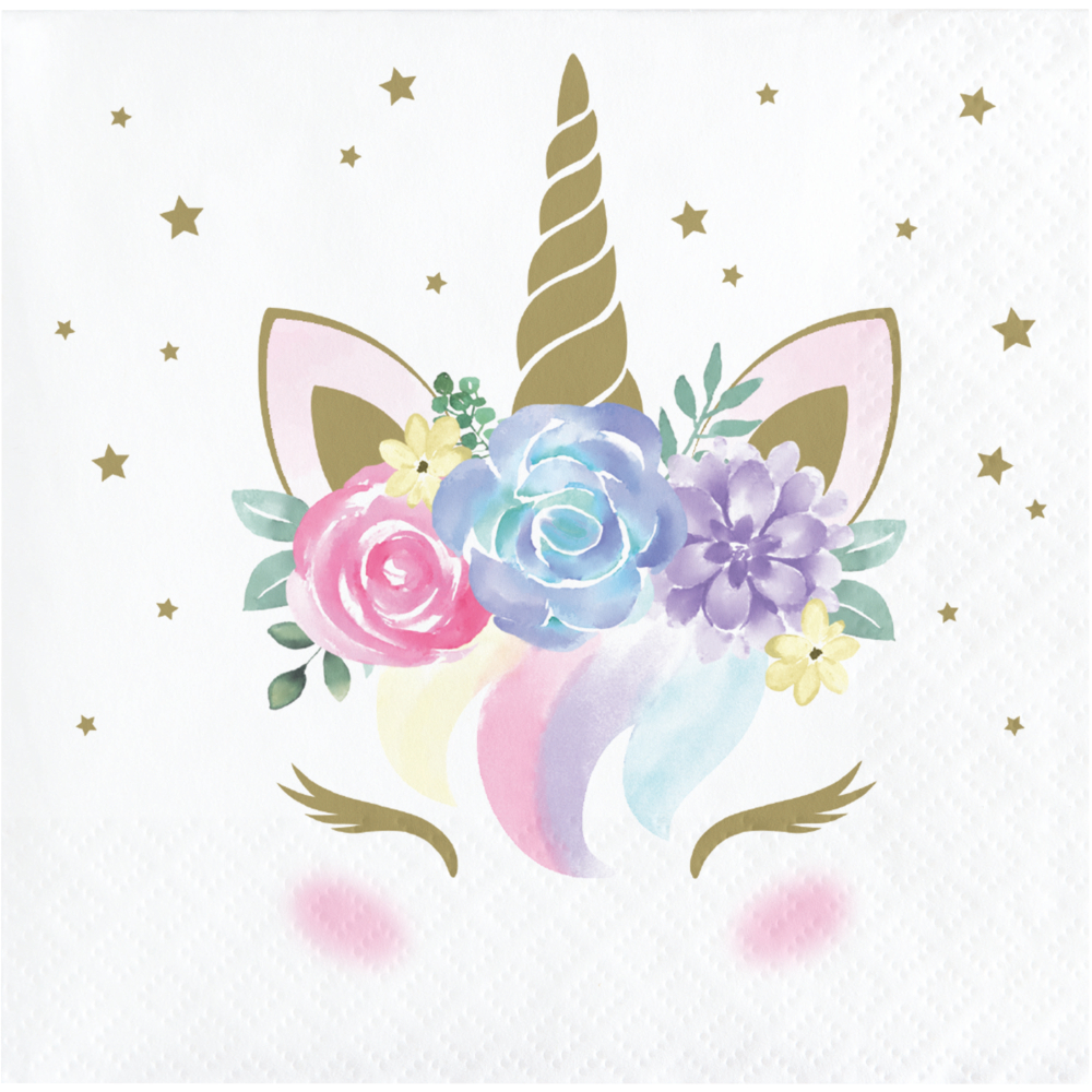 Unicorn Beverage Napkins (set of 16) 12800