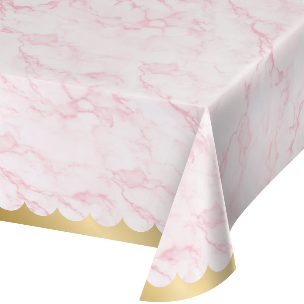 Pink and Gold Marble Table Cover 12809