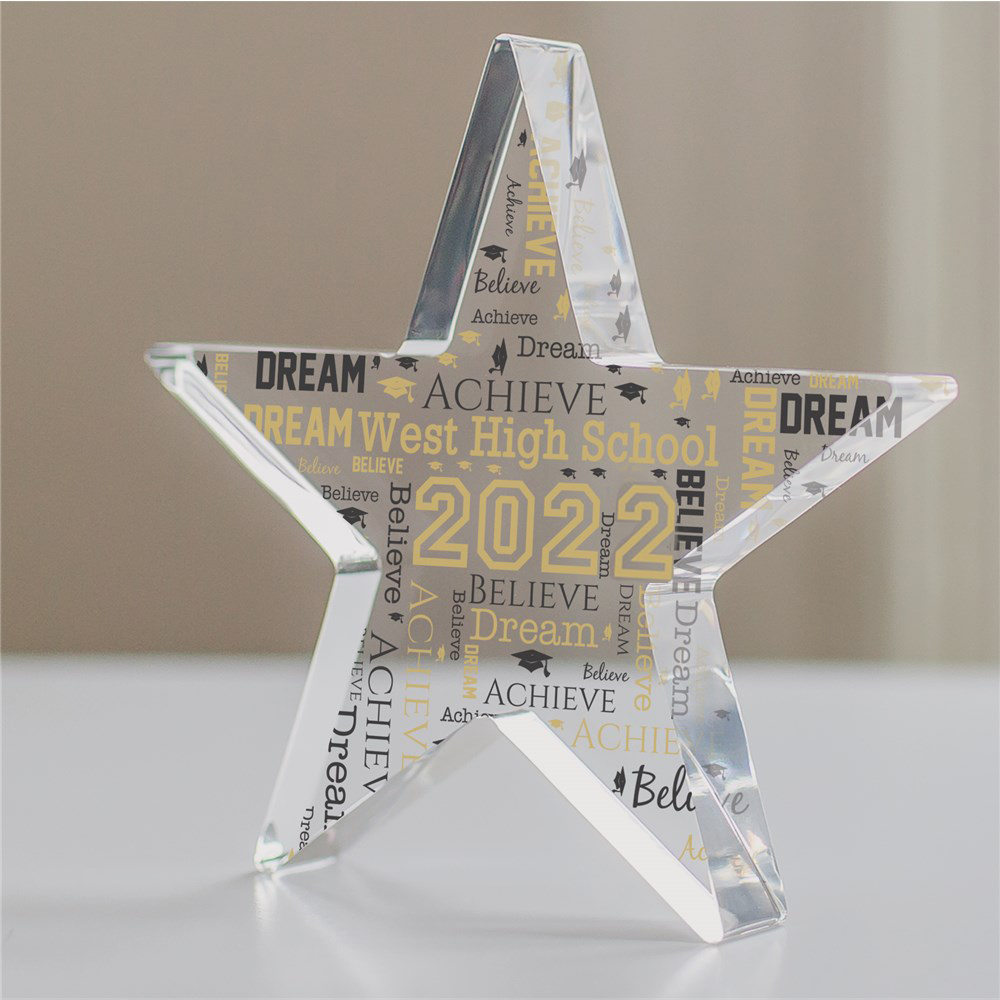 Graduation Word Art Acrylic Star Keepsake 3xxx7