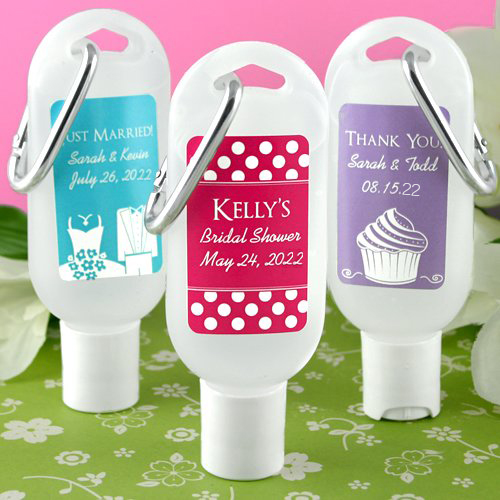 Wedding Silhouette Personalized Hand Sanitizer 5517