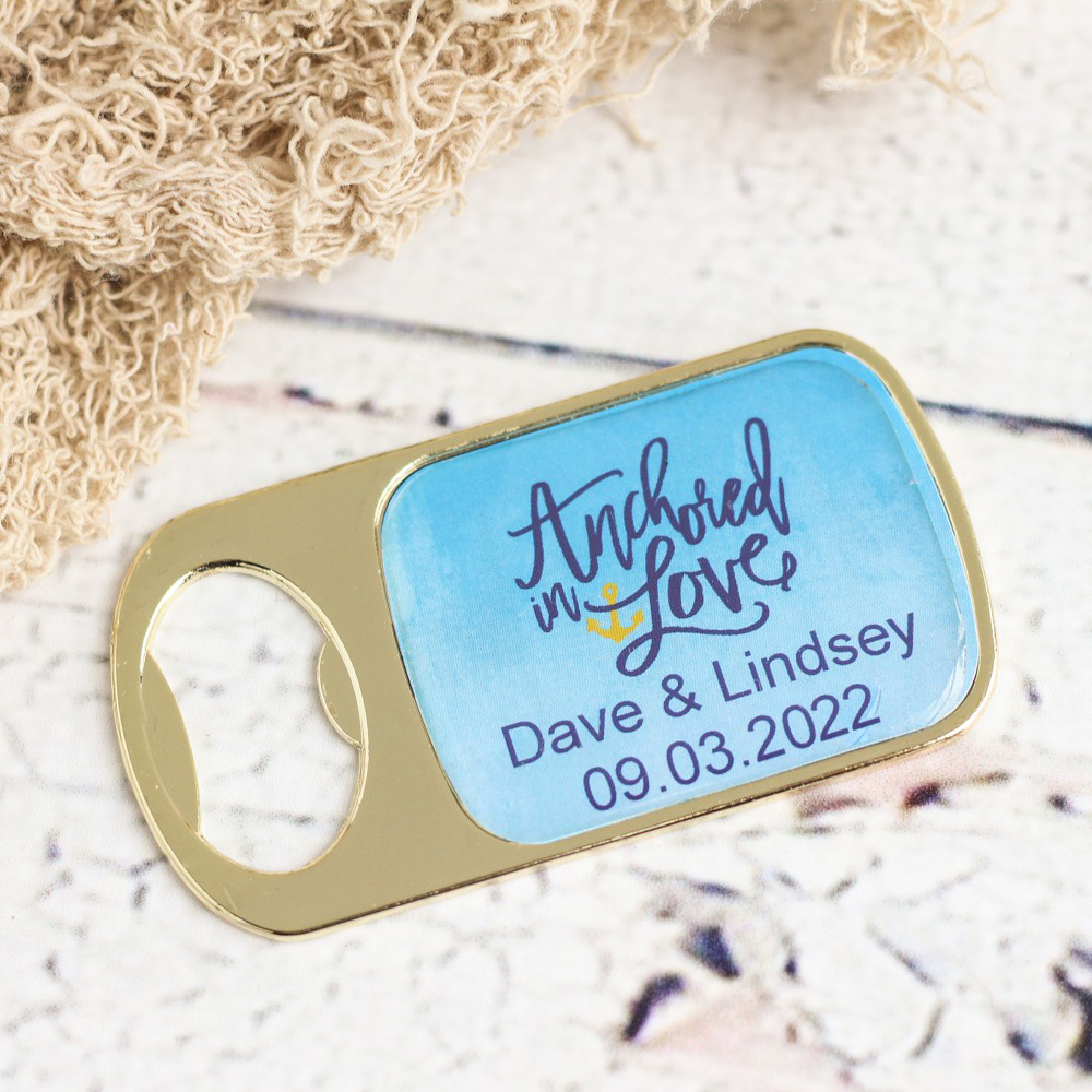Personalized Bottle Opener With Epoxy Dome 6613