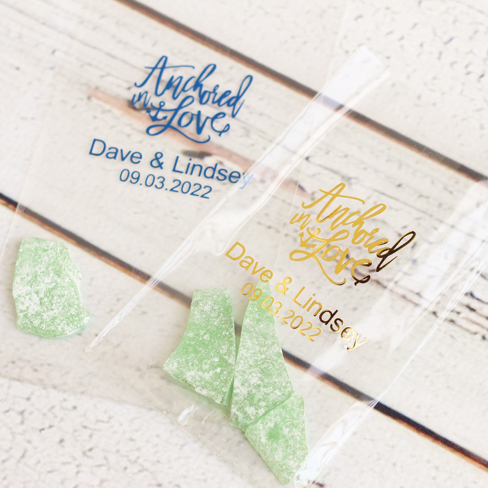 50 Mr Script Personalized Wedding Favor Bags Candy Buffet and Mrs 
