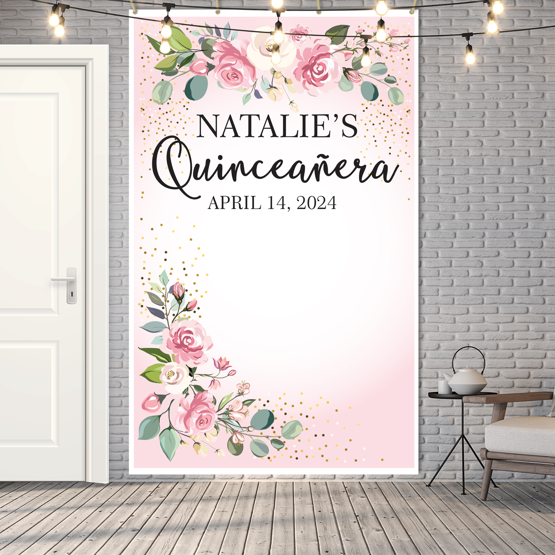 Personalized Bridal Shower Welcome Backdrop 91xxx17-BS