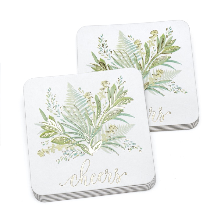 Greenery Wedding Coasters 13318