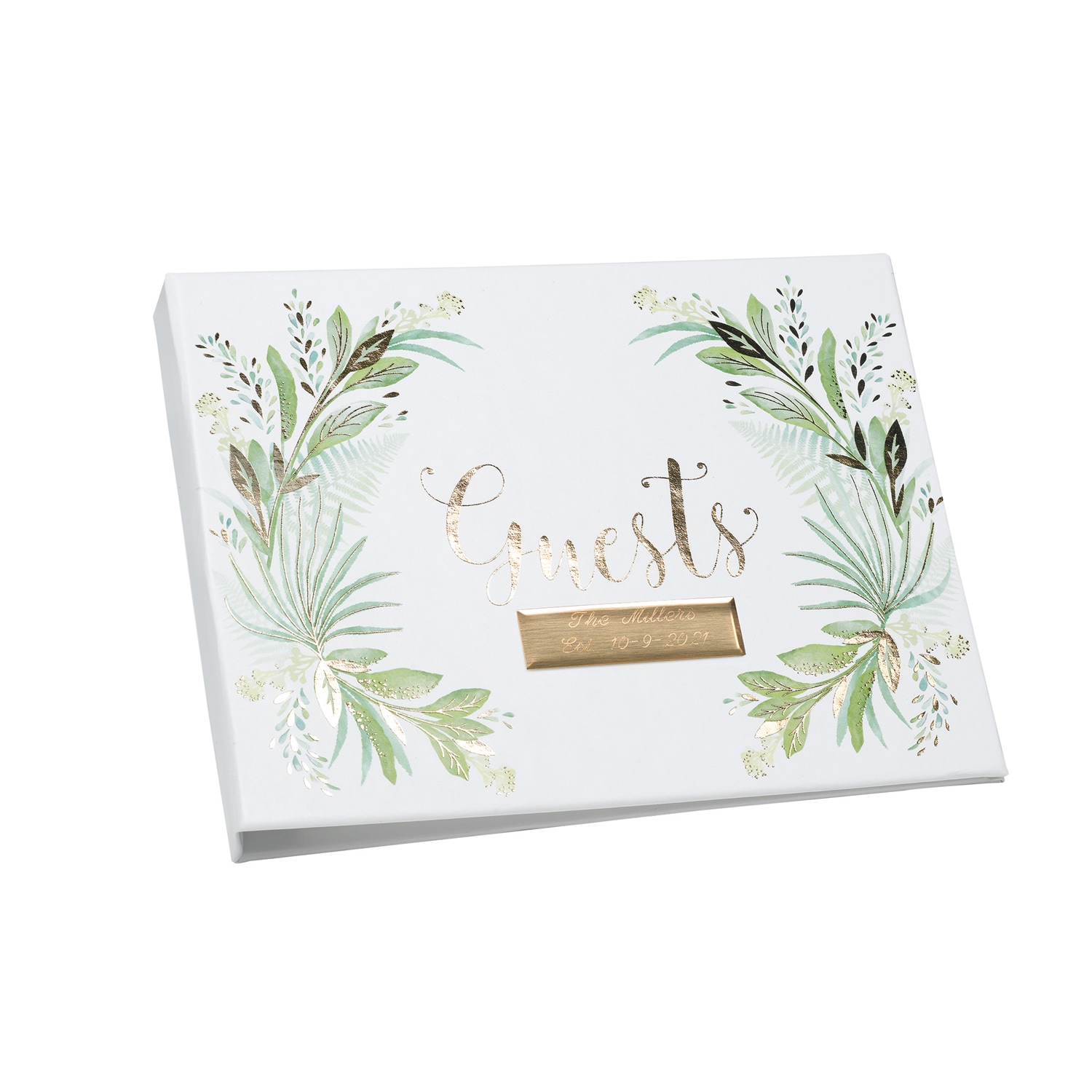 Personalized Greenery Wedding Guest Book 13317