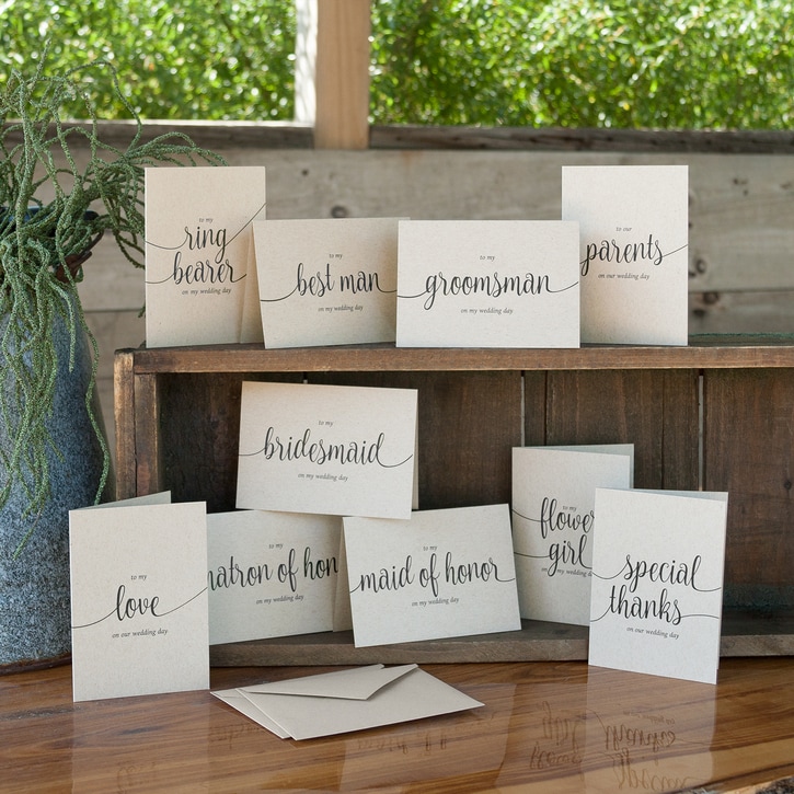 Kraft Wedding Party Thank You Set 13315