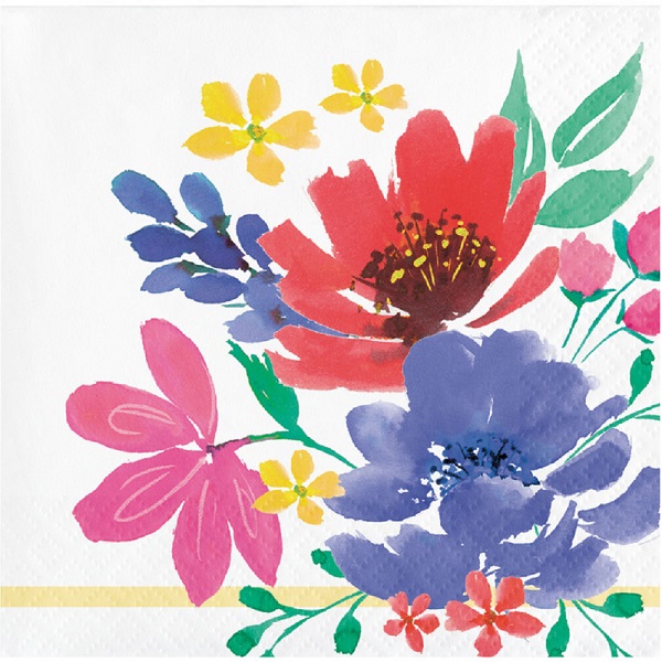 Fragrant Flowers Beverage Napkins 13454