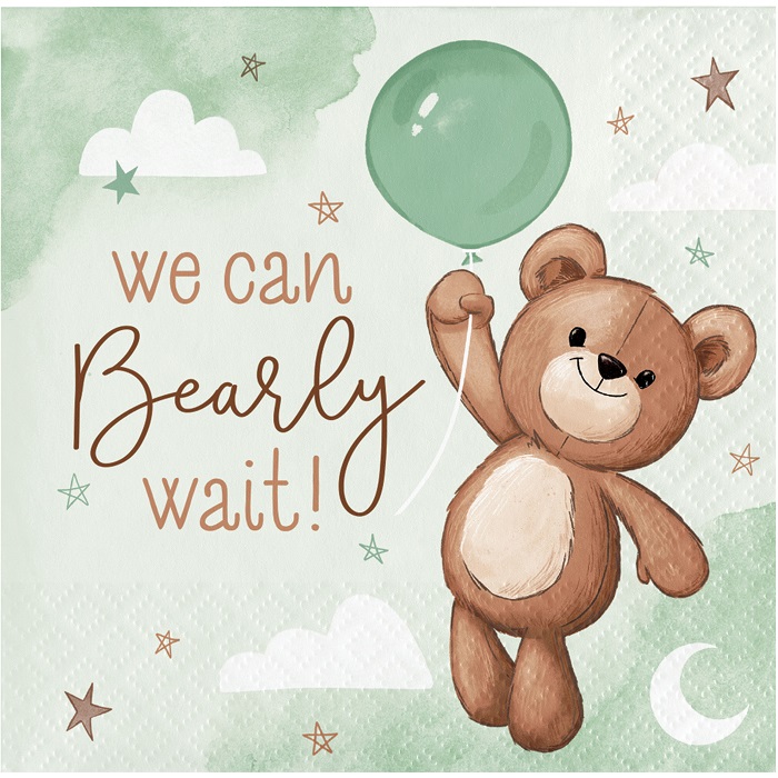 Can Bearly Wait Napkins - Beverage 13552