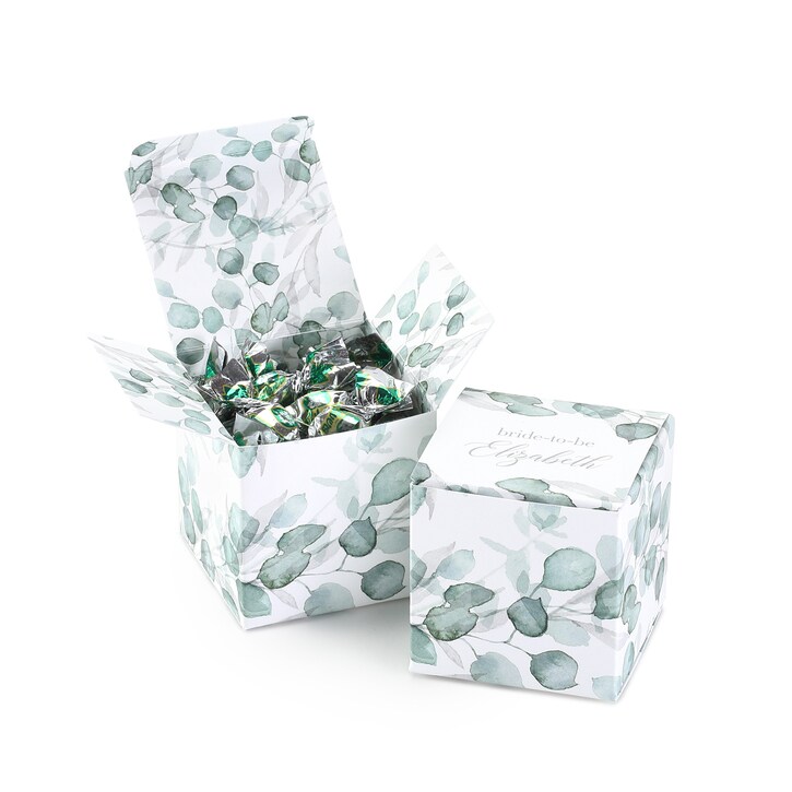 Greenery Bridal Shower Favor Boxes 13197