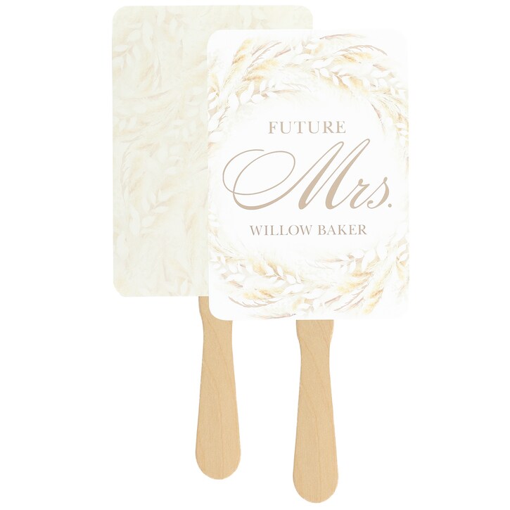 Dried Floral Bridal Shower Personalized Fan Favors 13205