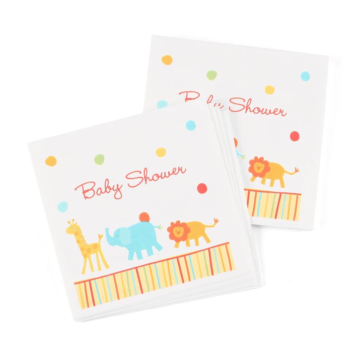 Jungle Animals Baby Shower Napkins 13182