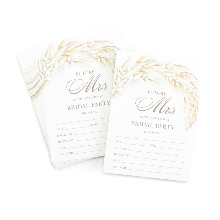 Dried Floral Bridal Shower Invitations 13202