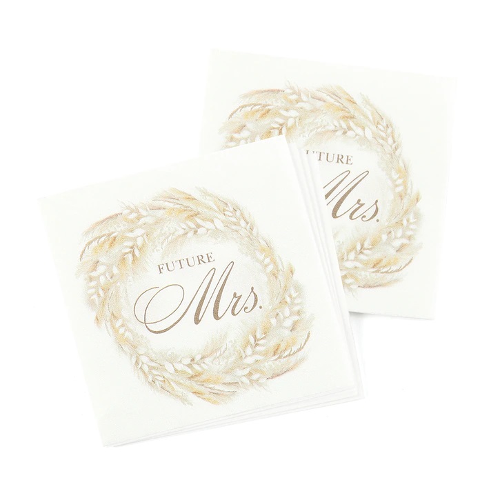 Dried Floral Bridal Shower Napkins 13206