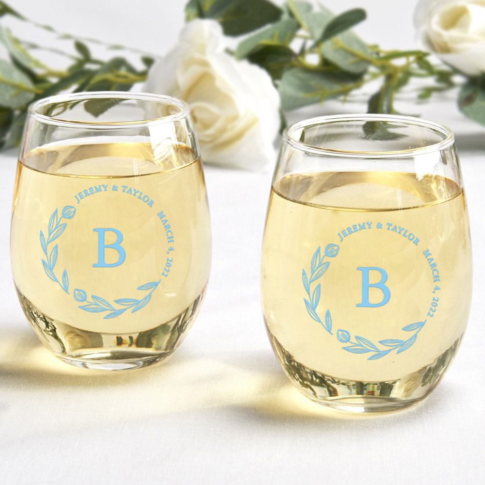 Design Bulk Custom Stemless Wine Cups 12 oz with Laser Engraved