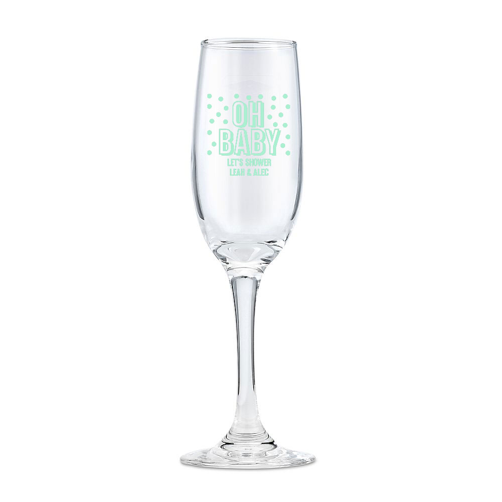 Personalized Champagne Glasses, Stemless Glass Champagne Flutes