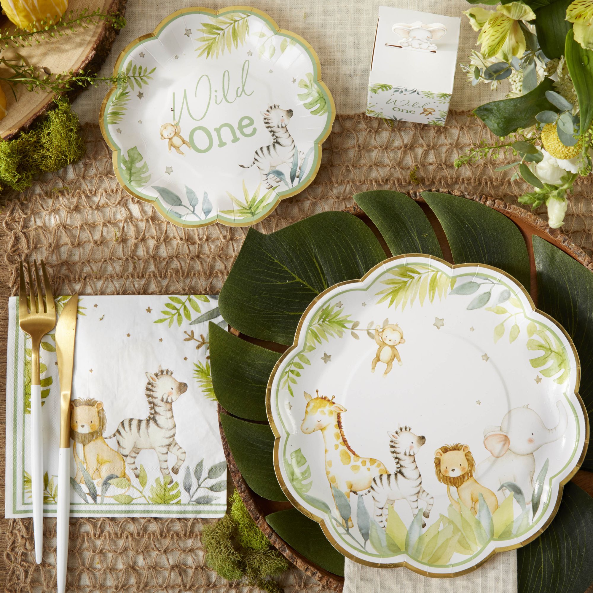 Safari Baby Shower Party Package (Set for 16 guests) 13268