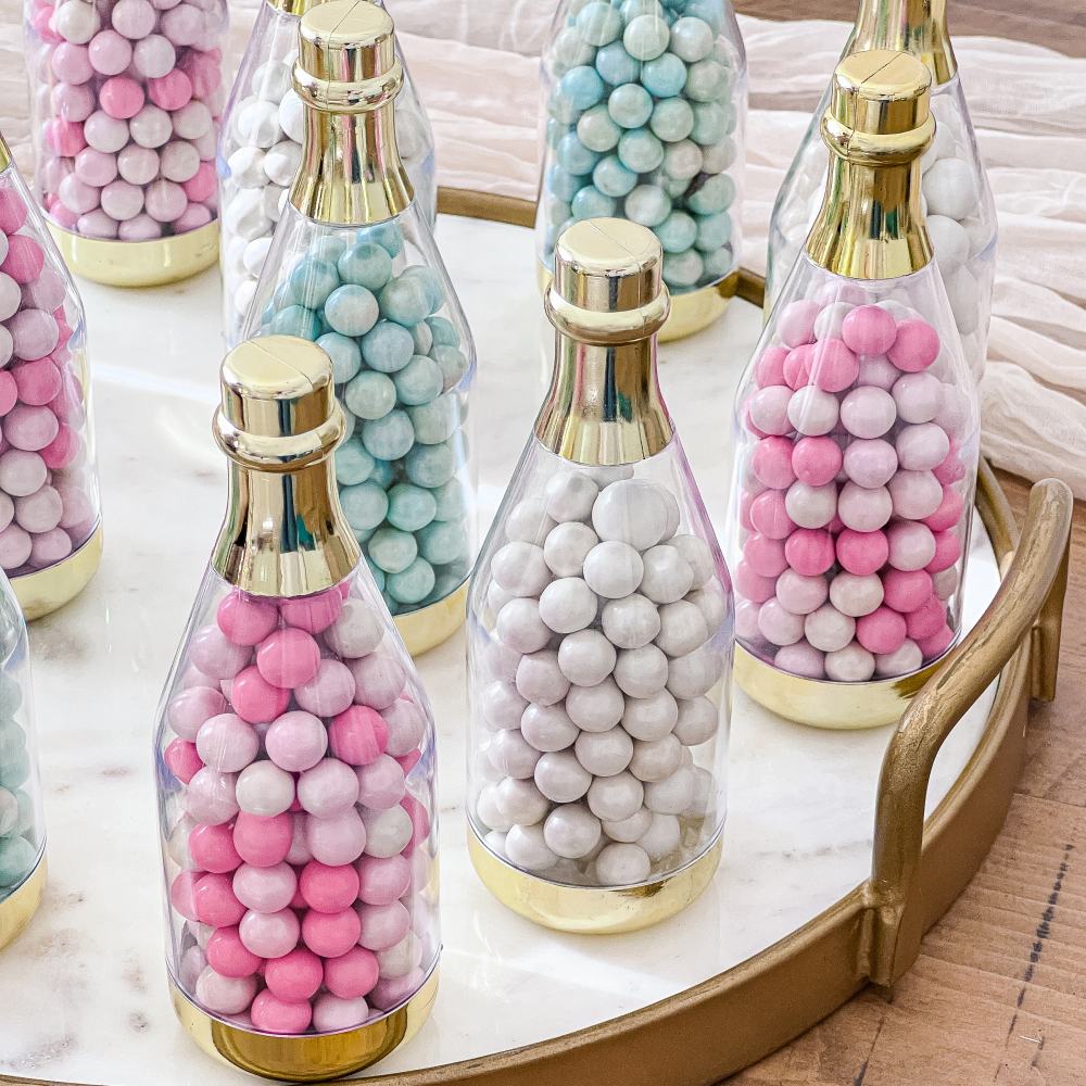Gold Metallic Champagne Bottle Favor Container - Medium 13386