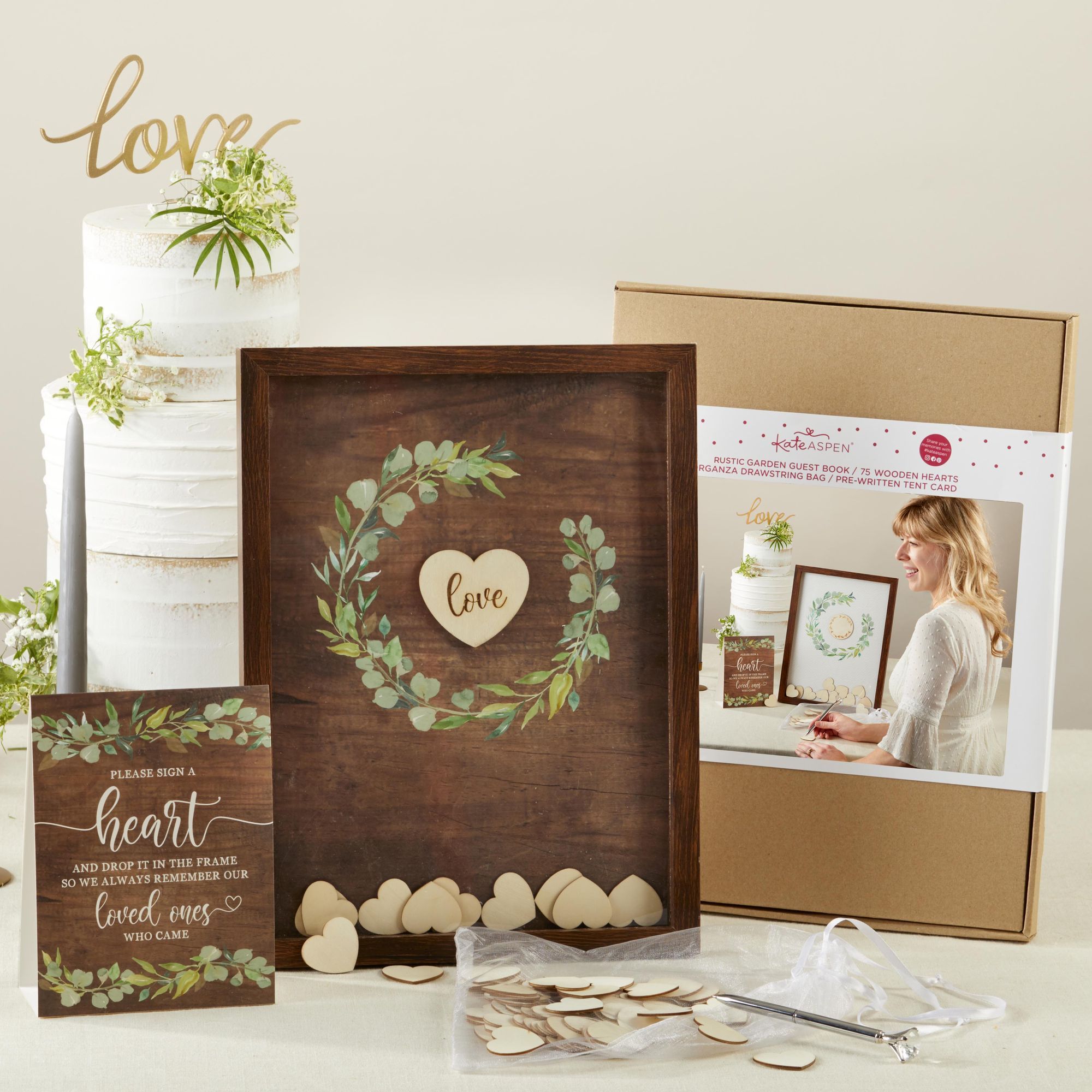 Rustic Garden Wedding Guest Book Alternative 13282