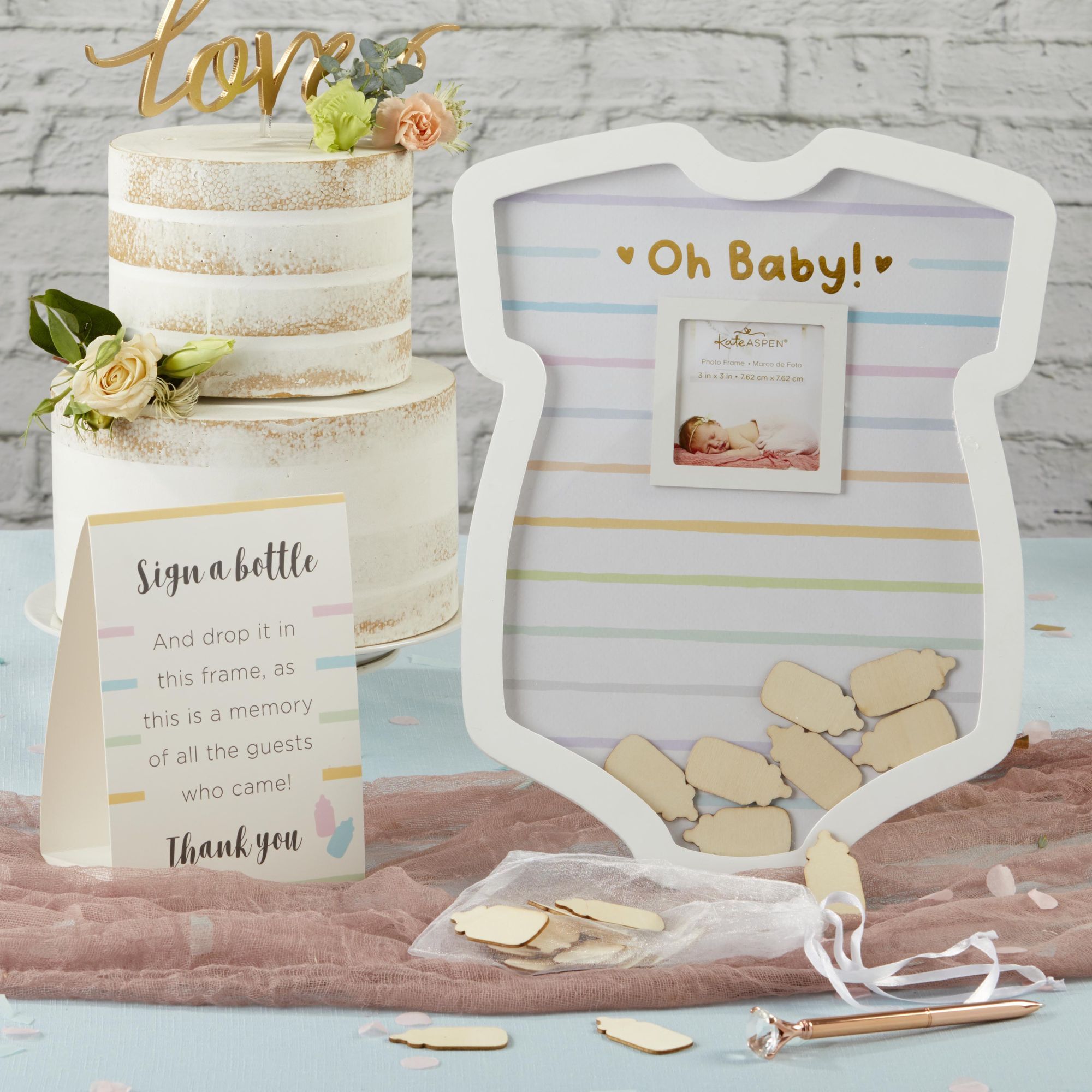 Onesie Baby Shower Guest Book Alternative 13289