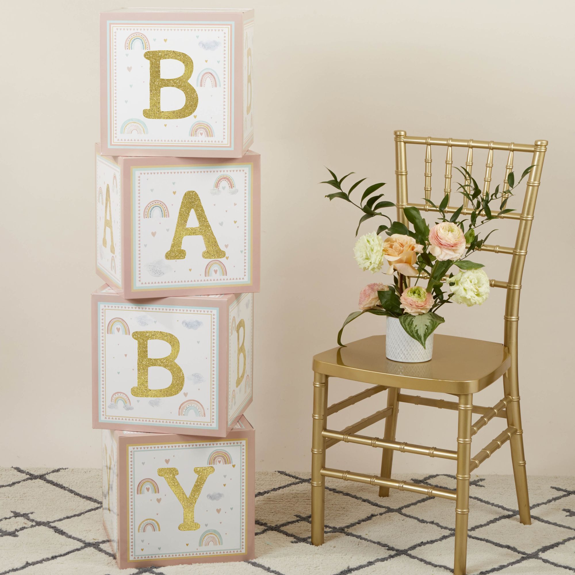 Boho Rainbow Baby Block Box Set 13275
