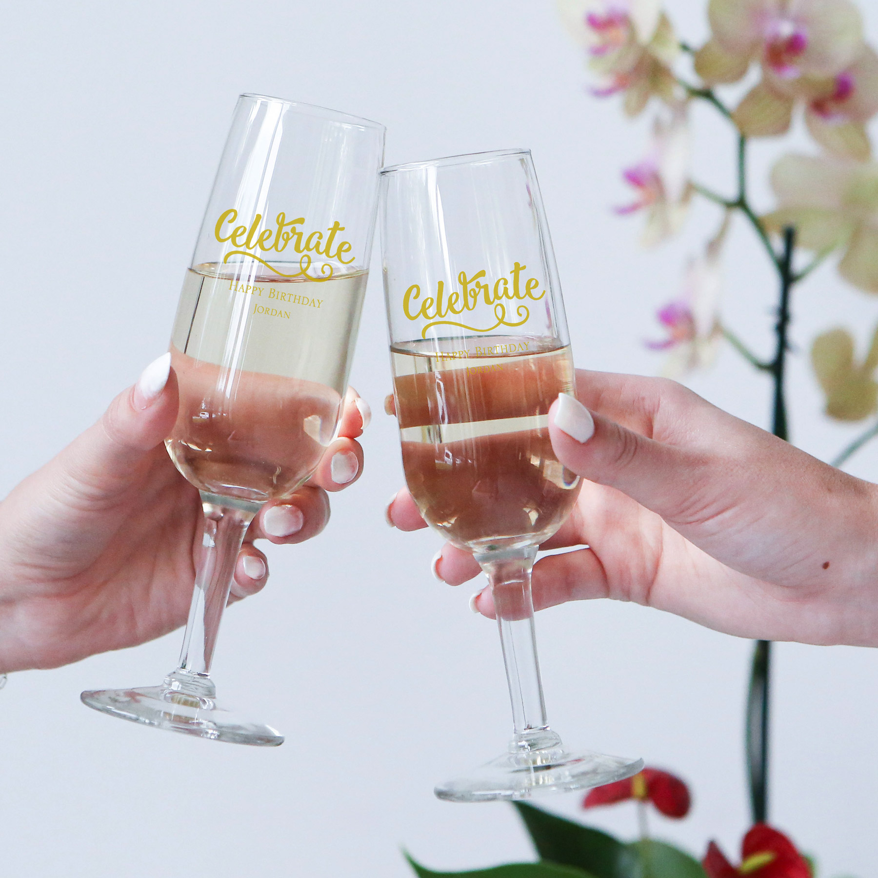 Personalized Birthday Champagne Flute Favors 9087