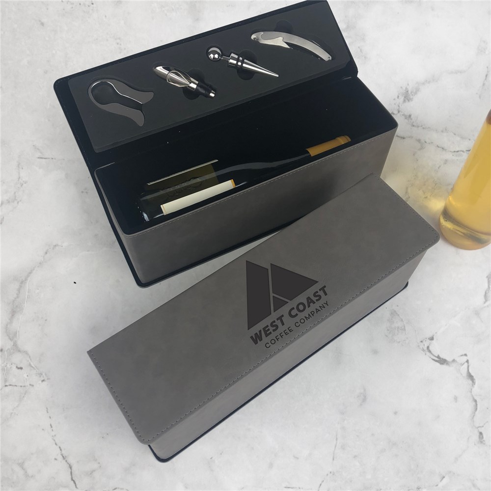 Engraved Corporate Logo Wine Box Lxxx44x