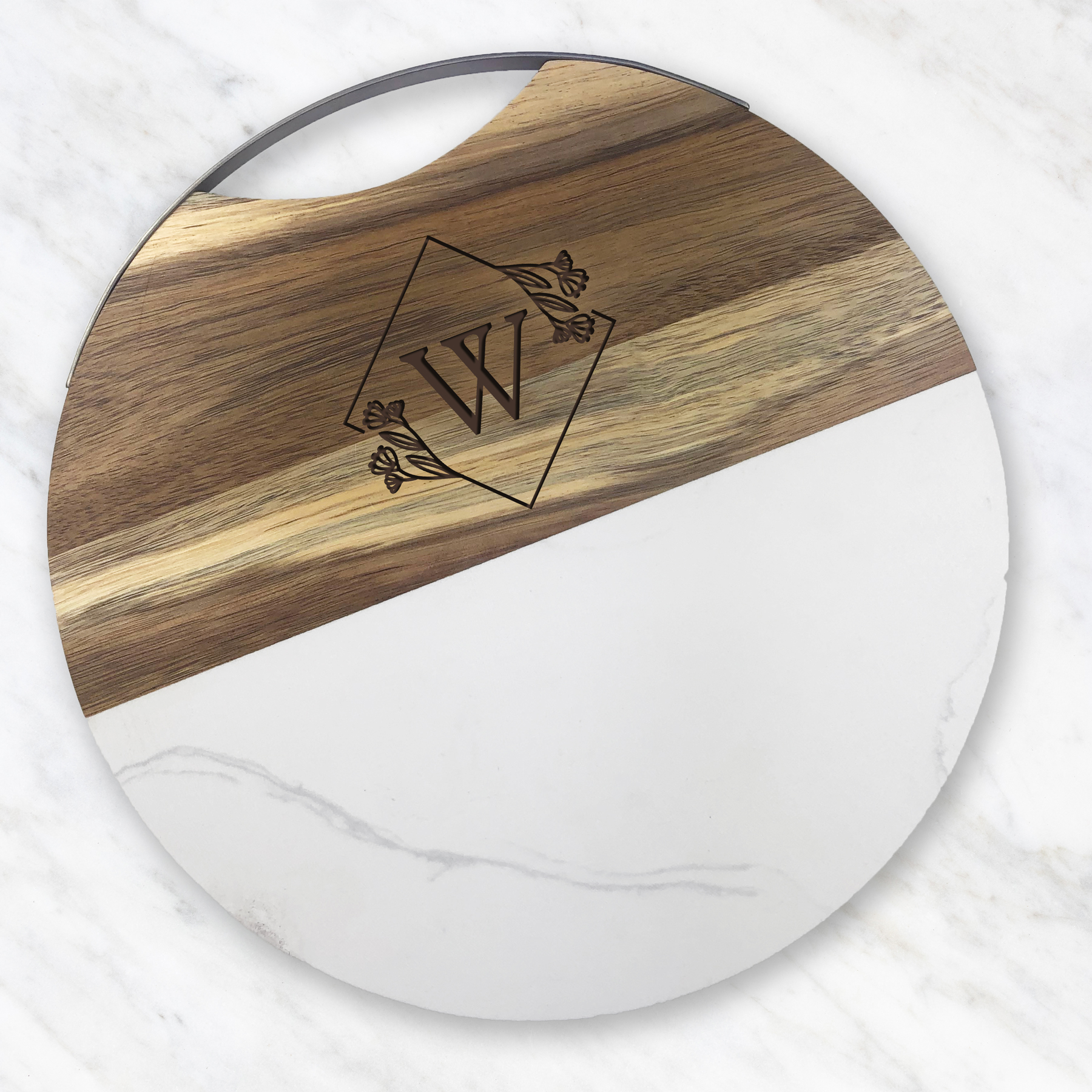 Personalized Wood Stone Cutting Board Lxxx338