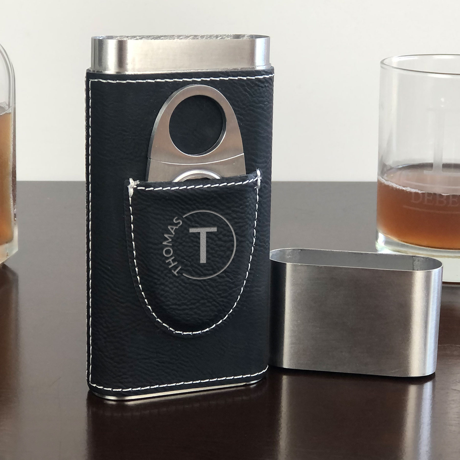 Personalized Leatherette Cigar Case 13164