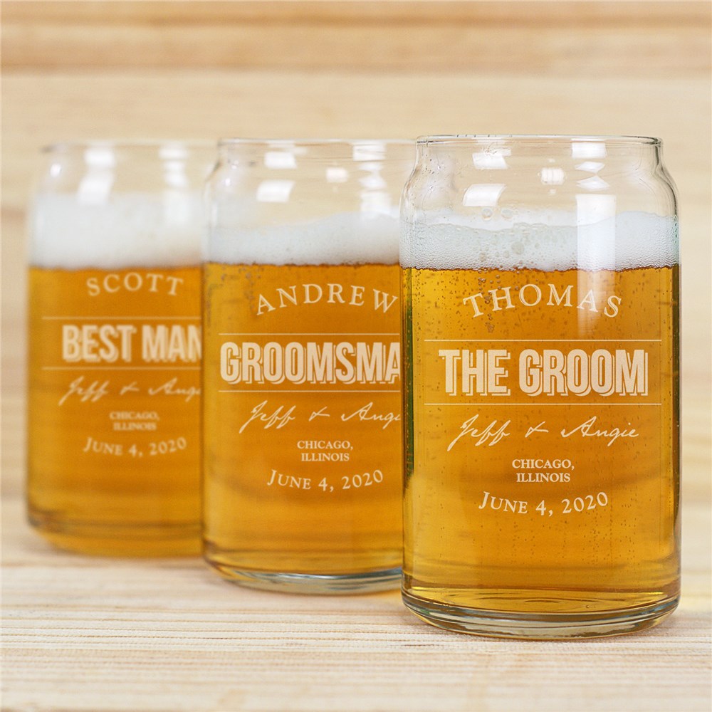 Pint Glasses love can glass Beer can glass/ personalized beer can glass