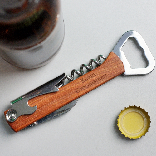 Personalized Wooden Bottle Opener Combo Lxxx124