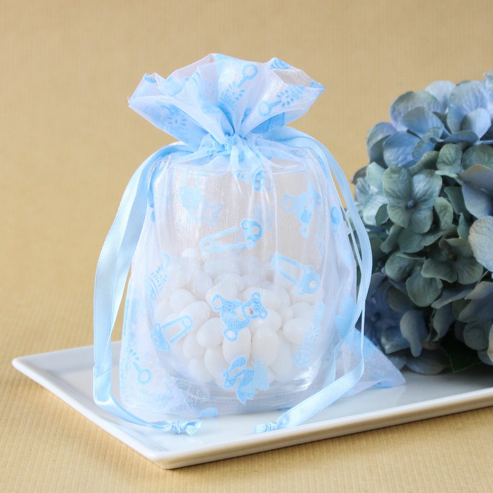 Baby Shower Print Organza Bags 7493