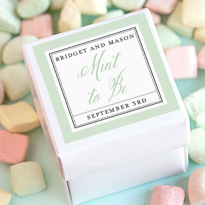 Personalized Square Wedding Labels 1557