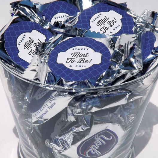 Personalized Round Wedding Labels 2936