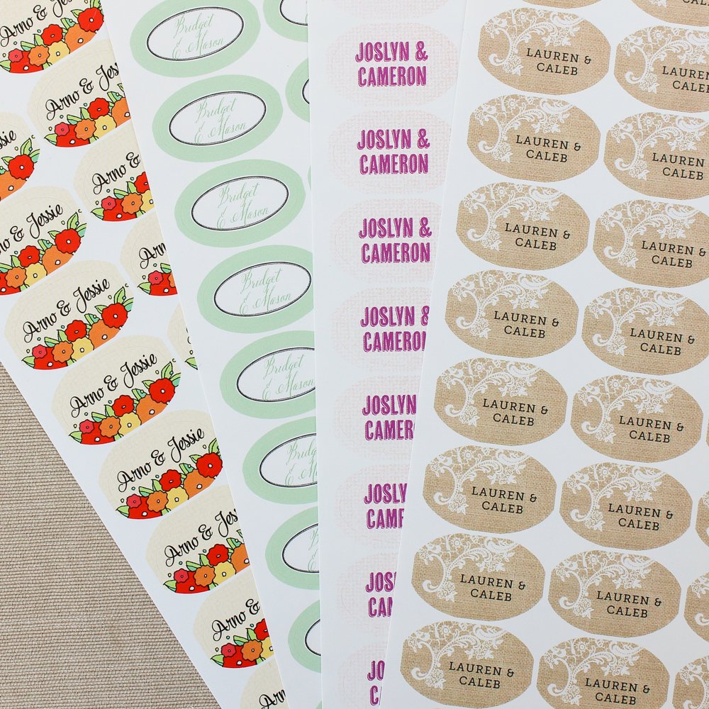 Assorted Personalized Oval Labels