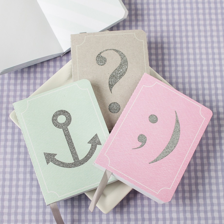 Glitter Icon Notebook Favors 7902